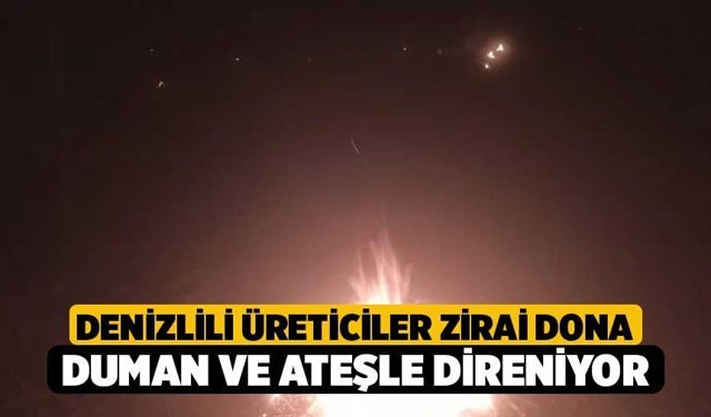 Denizlili Üreticiler Zirai Dona Duman ve Ateşle Direniyor