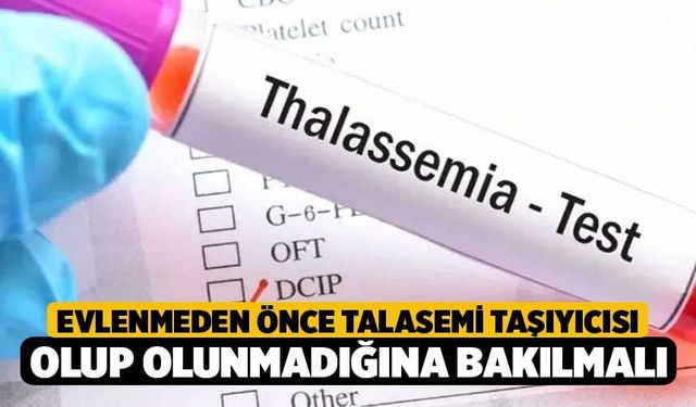 Evlenmeden önce talasemi taşıyıcısı olup olunmadığına bakılmalı