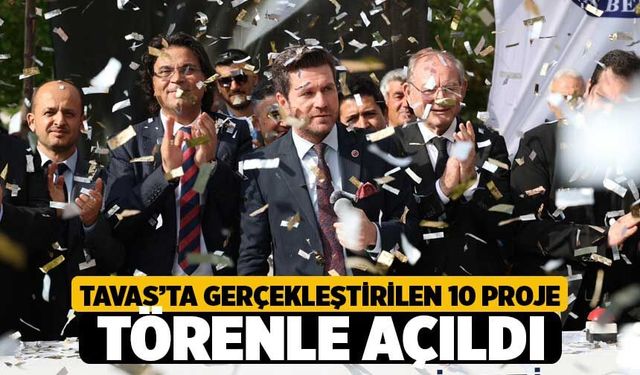 Tavas'ta Gerçekleşen 10 Proje İçin Toplu Açılış Töreni Düzenlendi