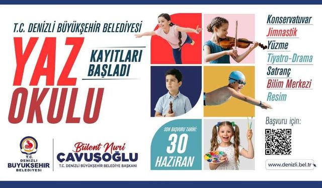 Denizli Büyükşehir Belediyesi Yaz Okulu Kayıtları Başladı! İşte Kurs Branşları