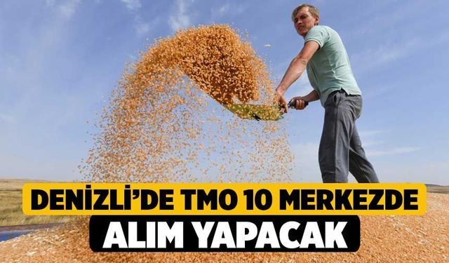 Denizli’de TMO 10 Merkezde Alım Yapacak