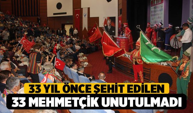 Teröristler Tarafından 33 Yıl Önce Şehit Edilen 33 Mehmetçik Denizli'de Anıldı