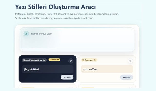 Ücretsiz Yazı Stilleri Oluşturma Aracı Kullanıma Sunuldu