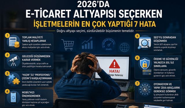 2026'da E-Ticaret Altyapısı Seçerken İşletmelerin En Çok Yaptığı 7 Hata
