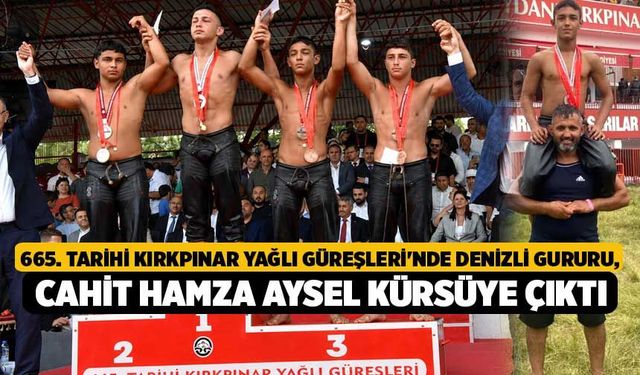 665. Tarihi Kırkpınar Yağlı Güreşleri'nde Denizli Gururu, Cahit Hamza Aysel Kürsüye Çıktı