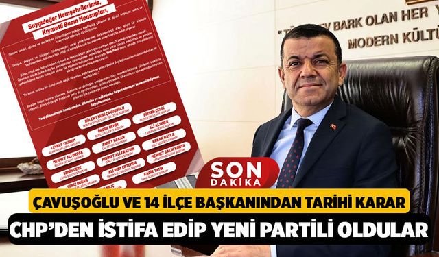 Bülent Nuri Çavuşoğlu Ve 14 Belediye Başkanından Ortak "Yeni Parti" Deklarasyonu!