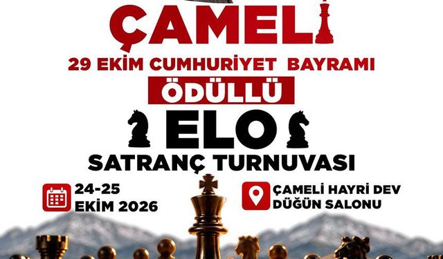 Çameli'de 29 Ekim Cumhuriyet Bayramı Ödüllü Satranç Turnuvası Başvuruları Başladı