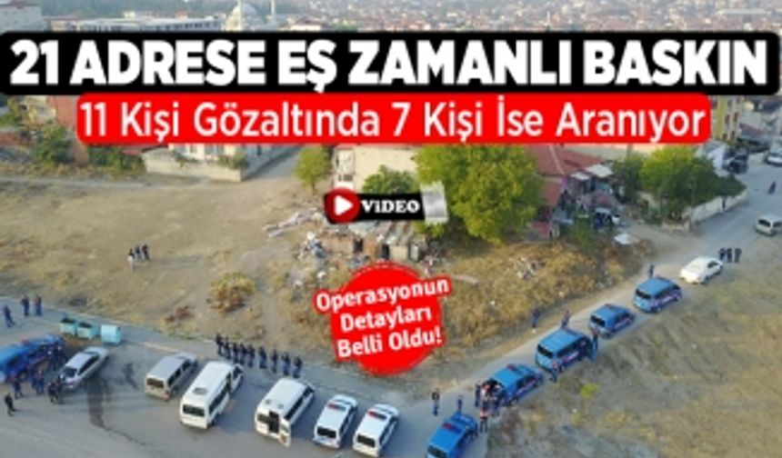 Denizli'de Jandarma'dan 21 Adrese Eş Zamanlı Şok Baskın! 11 gözaltı