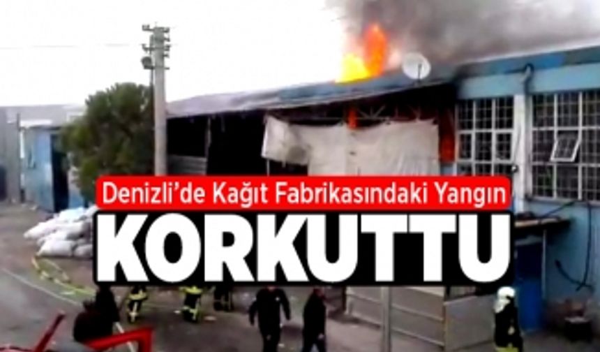 Kağıt Fabrkasında Korkutan Yangın