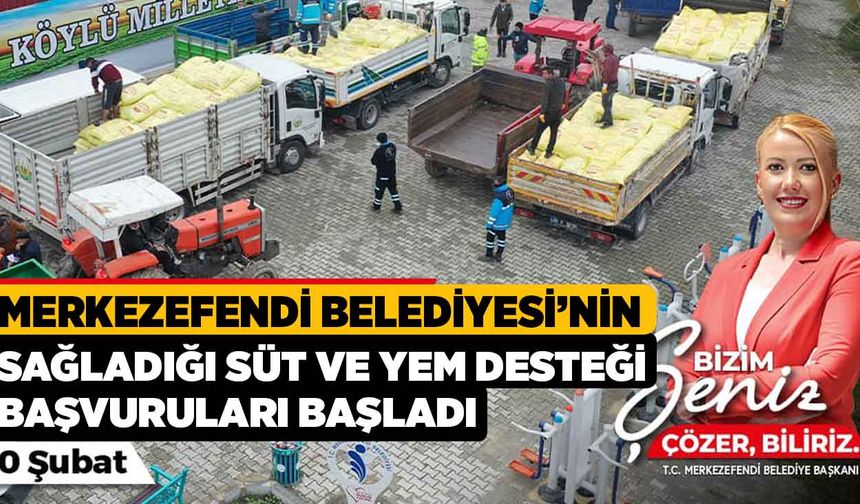 Merkezefendi Belediyesi’nin Sağladığı Süt ve Yem Desteği Başvuruları Başladı