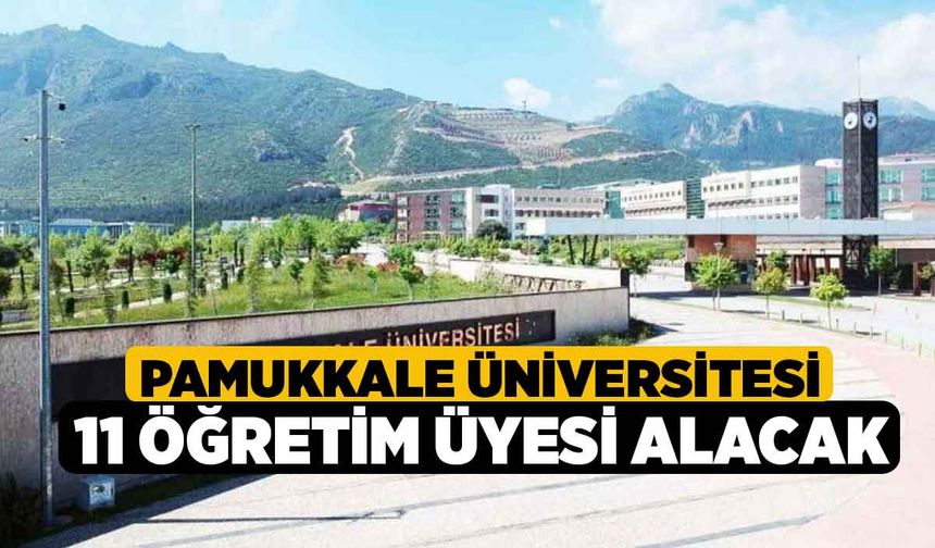 Pamukkale Üniversitesi, 11 Öğretim Üyesi Alacak