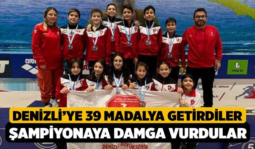 Denizli'ye 39 Madalya Getirdiler, Şampiyonaya Damga Vurdular