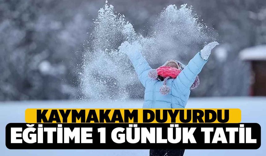 İlçe Kaymakamı Duyurdu, 1 Günlük Kar Tatili