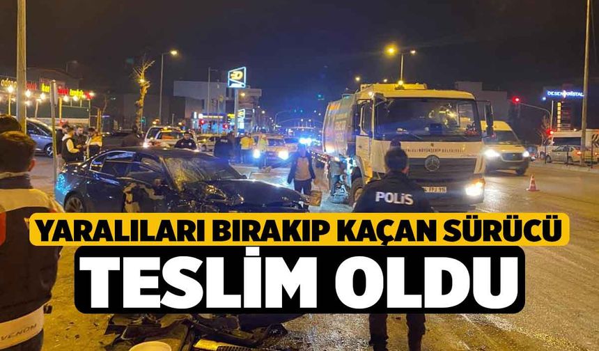 Yaralıları bırakıp kaçan sürücü teslim oldu