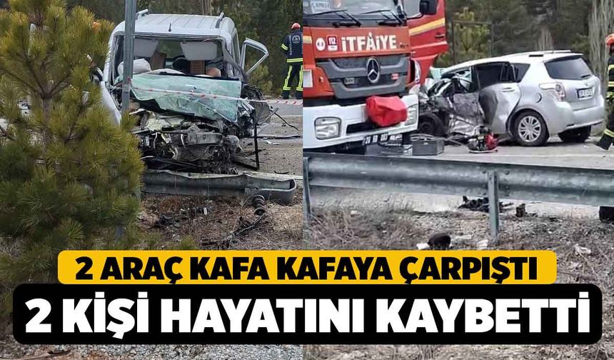 Çameli'de Kaza 2 Araç Kafa Kafaya Çarpıştı 2 Ölü