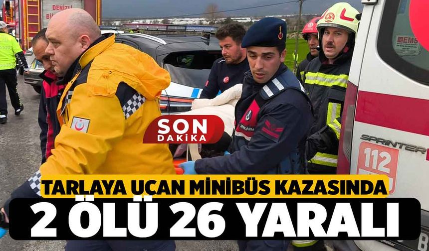 Denizli'ye Turnuva için Gelen öğrenciler Kaza yaptı: 2 ölü, 26 yaralı