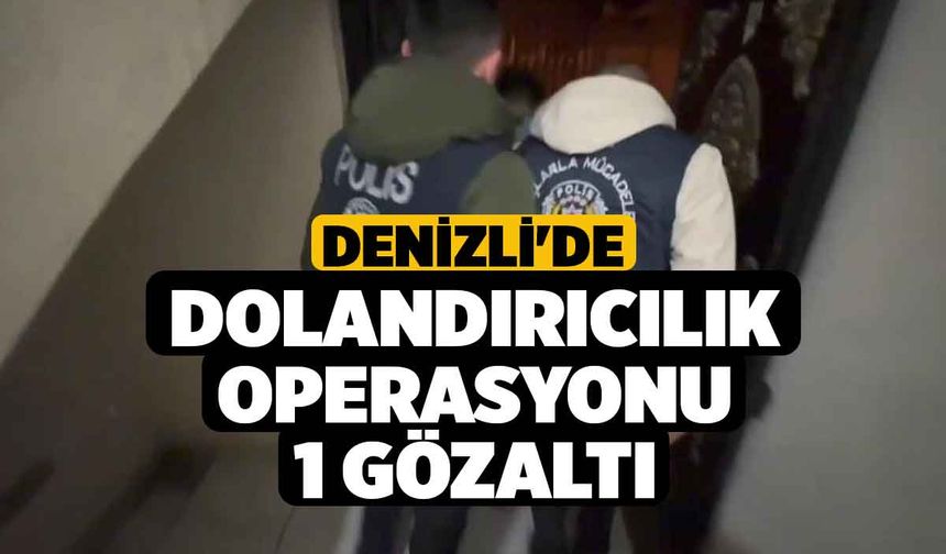 Denizli'de Dolandırıcılık Operasyonu 1 Gözaltı