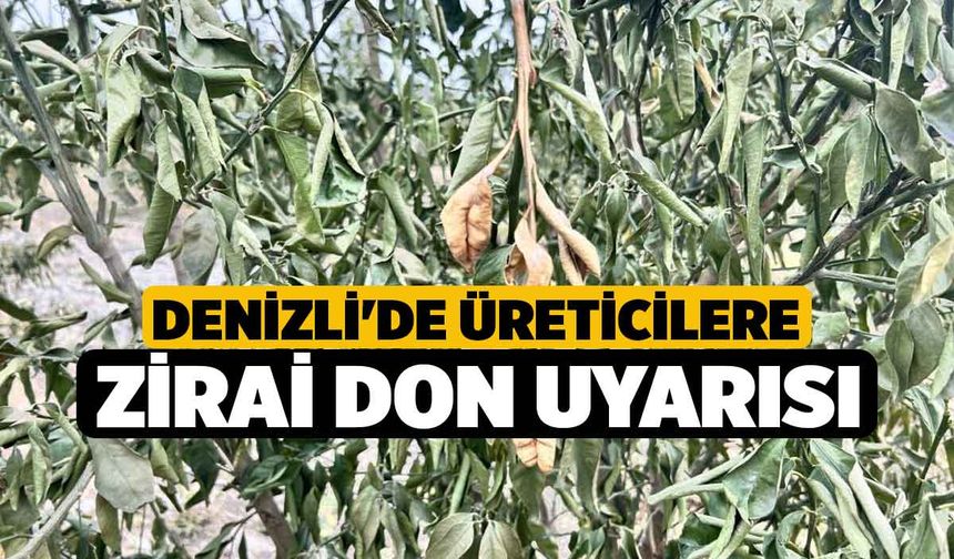 Denizli'de Üreticilere Zirai Don Uyarısı