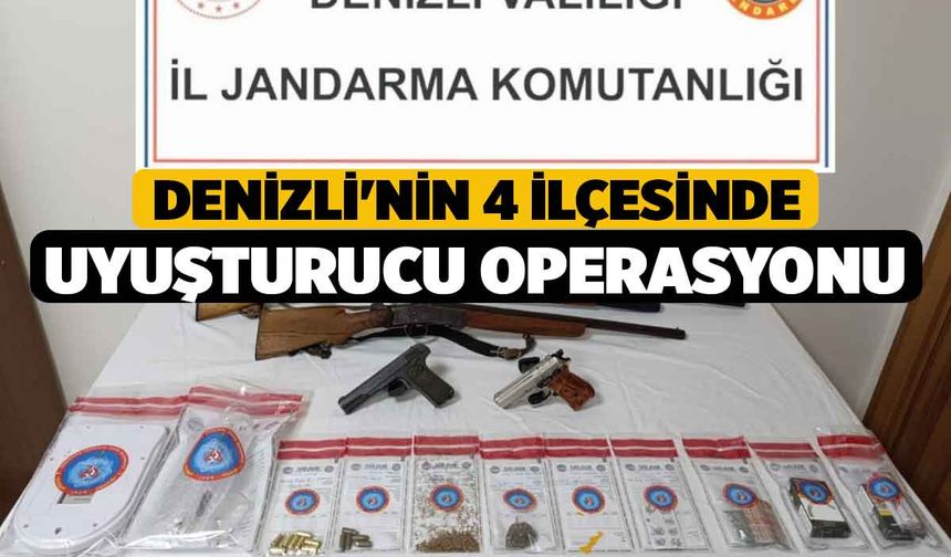 Denizli'nin 4 İlçesinde Uyuşturucu Operasyonu