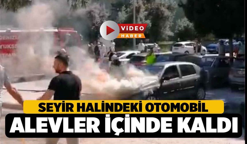 Kınıklı'da Seyir Halindeki Otomobil Alevlere Teslim Oldu