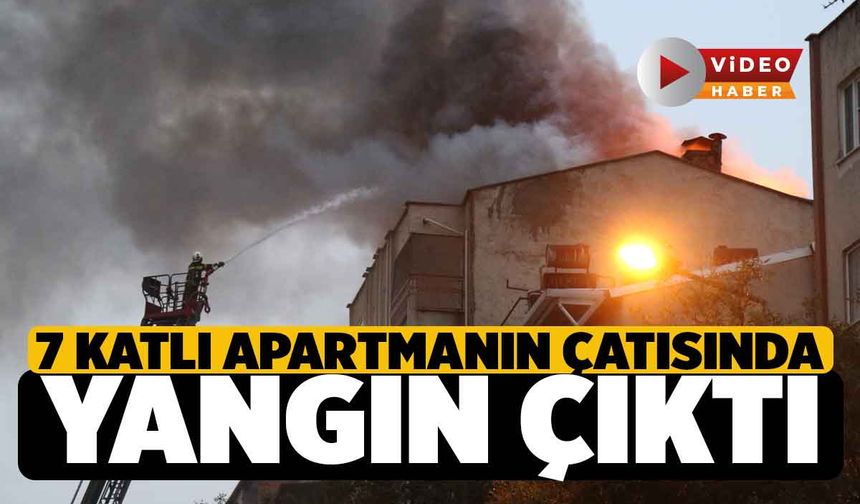 Denizli’de Apartmanın Çatısında Yangın Çıktı