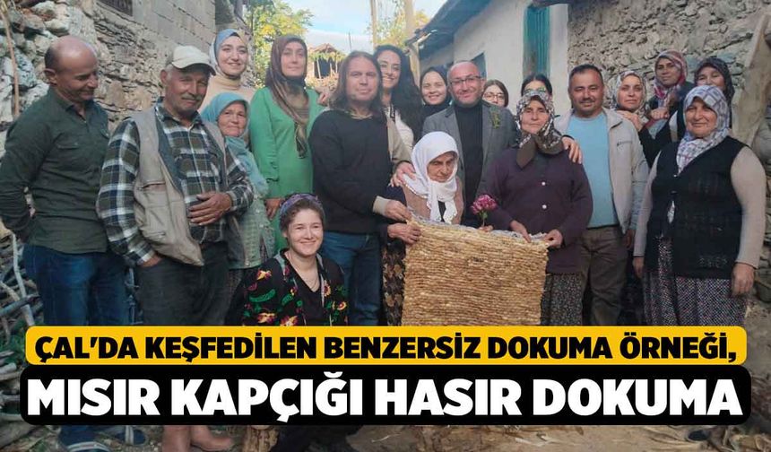 Çal'da keşfedilen benzersiz dokuma örneği, Mısır kapçığı hasır dokuma