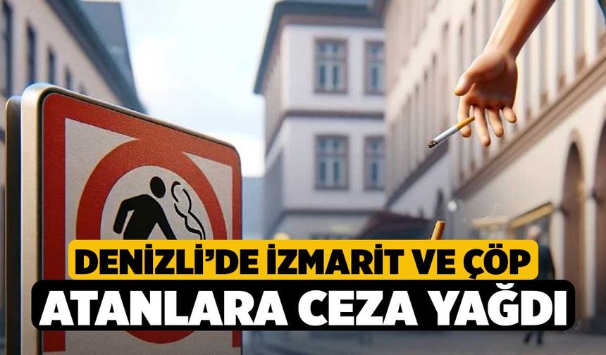 Denizli’de izmarit ve çöp atanlara ceza yağdı
