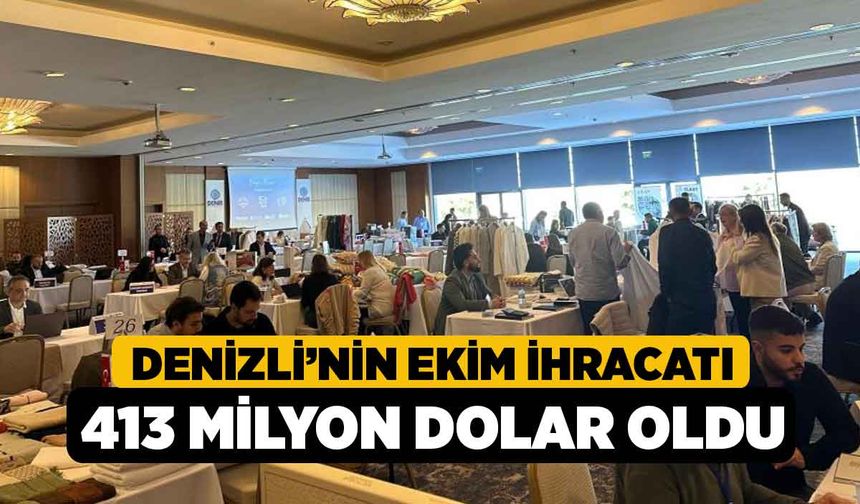 Denizli’nin Ekim ihracatı 413 milyon dolar oldu