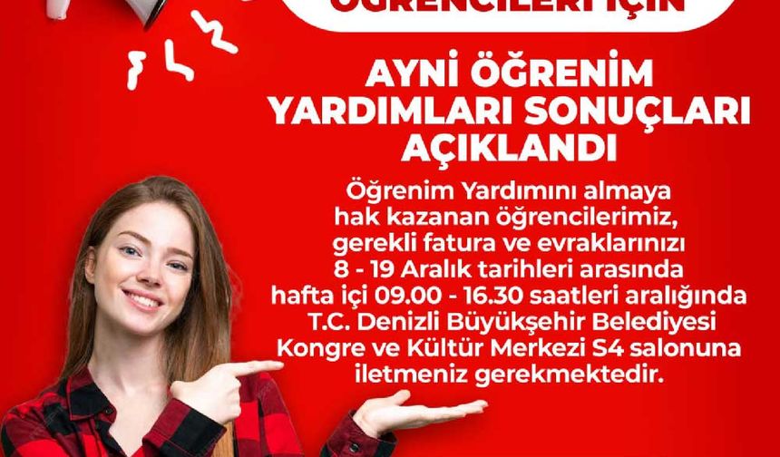 Denizli Büyükşehir’de öğrenim desteği için fatura teslim süreci başladı