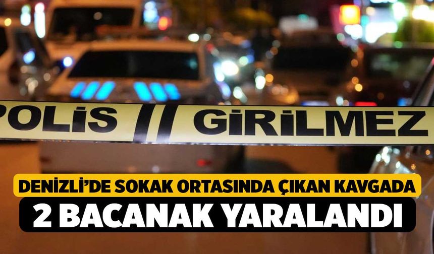 Denizli’de sokak ortasında çıkan kavgada 2 bacanak yaralandı