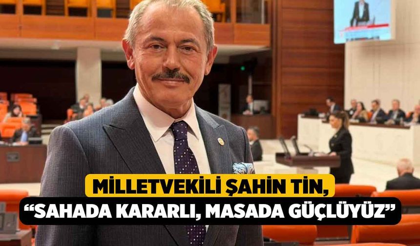Milletvekili Şahin Tin, “Sahada Kararlı, Masada Güçlüyüz”