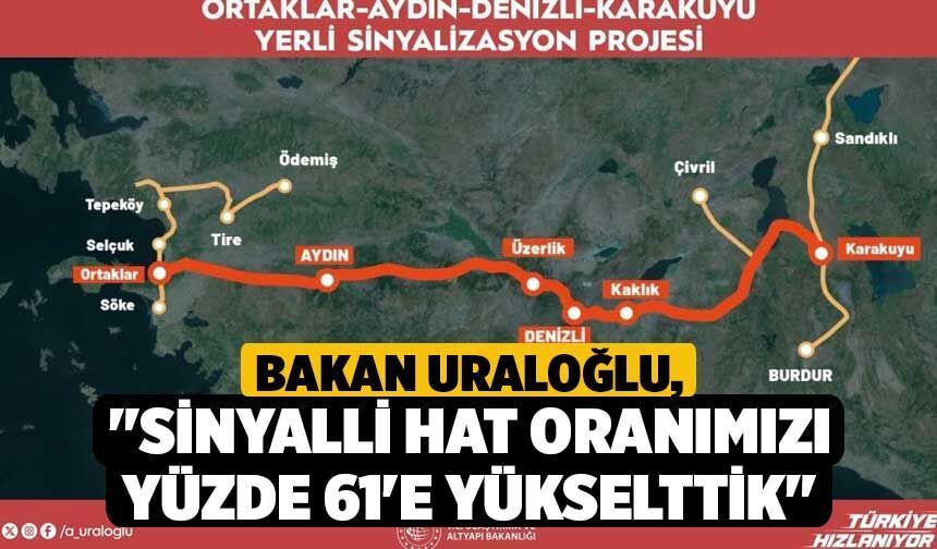 Bakan Uraloğlu, "Sinyalli hat oranımızı yüzde 61'e yükselttik"