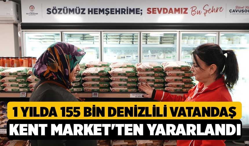 1 Yılda 155 Bin Denizlili Vatandaş Kent Market'ten Yararlandı