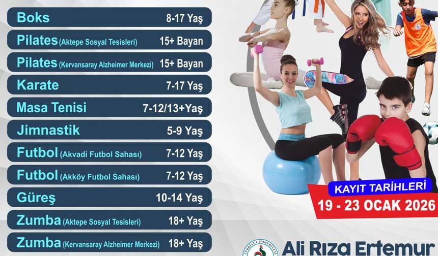Pamukkale Belediyesi Spor Kurslarında Yeni Kayıt Süreci Başladı