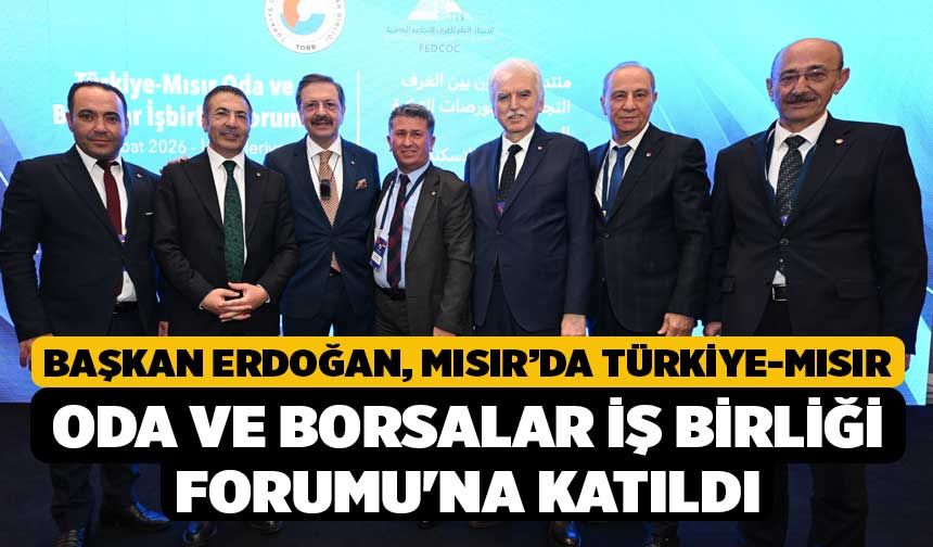Başkan Erdoğan, Mısır’da Türkiye-Mısır Oda Ve Borsalar İş Birliği Forumu'na Katıldı