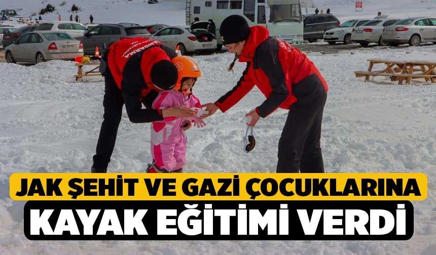 JAK şehit ve gazi çocuklarına kayak eğitimi verdi
