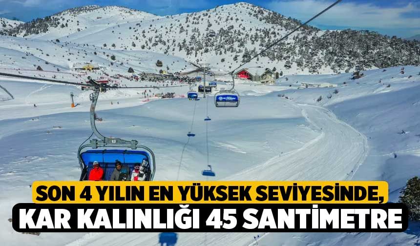 Son 4 Yılın En Yüksek Seviyesinde, Kar Kalınlığı 45 Santimetre
