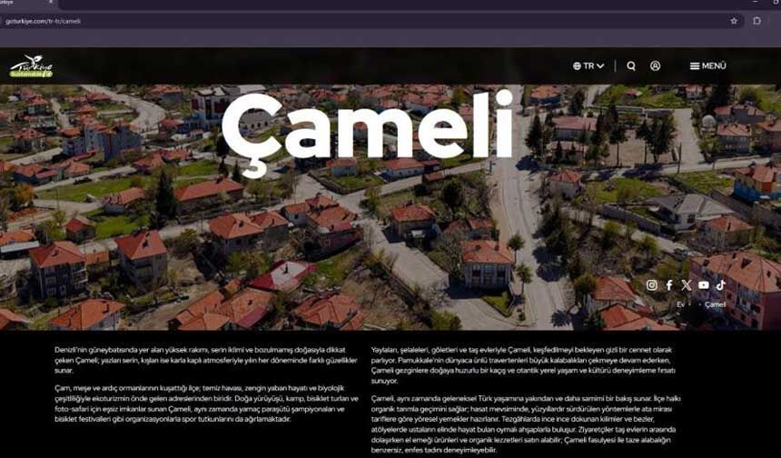 Çameli Dünyaya Açılıyor, Doğal Güzellikler GoTürkiye Vitrininde