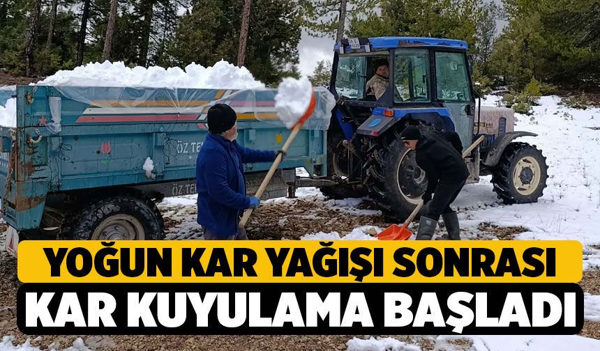 Çameli'de Kar Kuyulama İşlemi Başladı