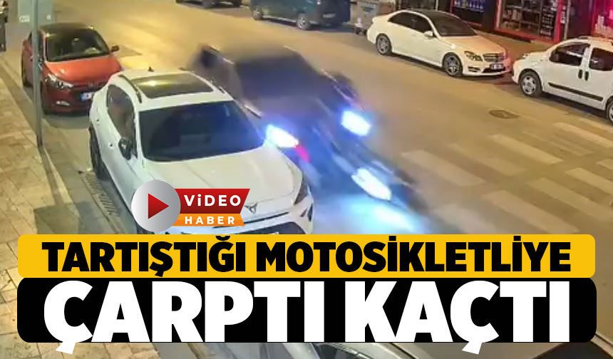 Motosikletliyle Tartıştı, Yere Düşürdü, Yoluna Devam Etti