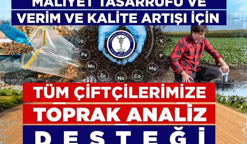 Tavas Belediyesinden çiftçilere toprak analizi desteği