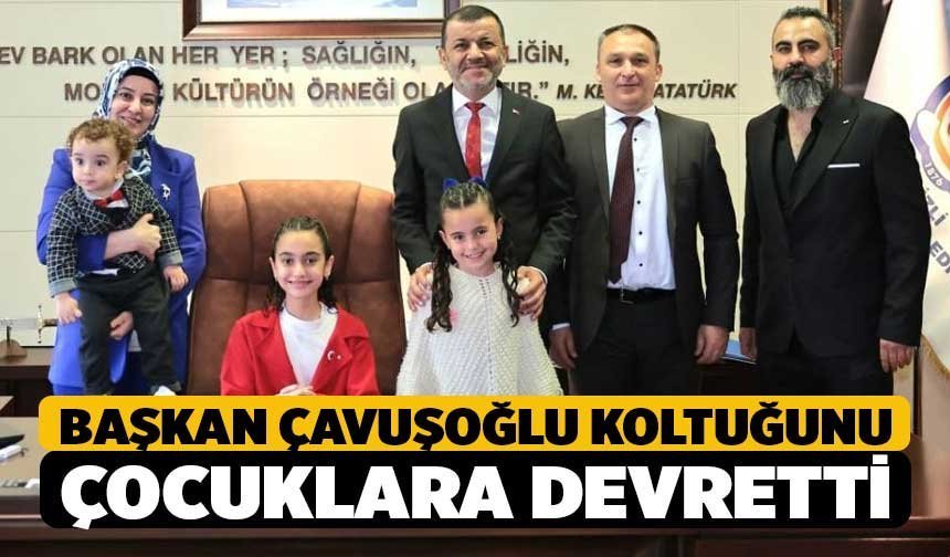 Başkan Bülent Nuri Çavuşoğlu Koltuğunu Çocuklara Devretti
