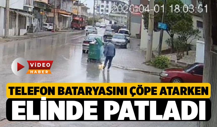 Cep Telefonu Bataryası Çöpe Atılırken Elinde Patladı