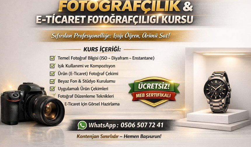 Denizli’de Fotoğrafçılık Eğitimi Başlıyor: Hobi Değil, Meslek Fırsatı