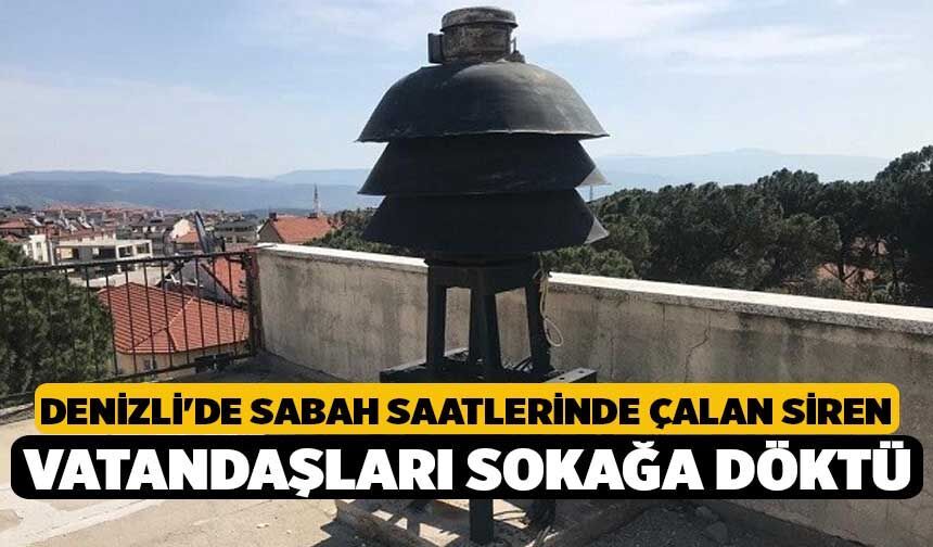 Denizli'de Sabah Saatlerinde Çalan Siren Vatandaşları Sokağa Döktü