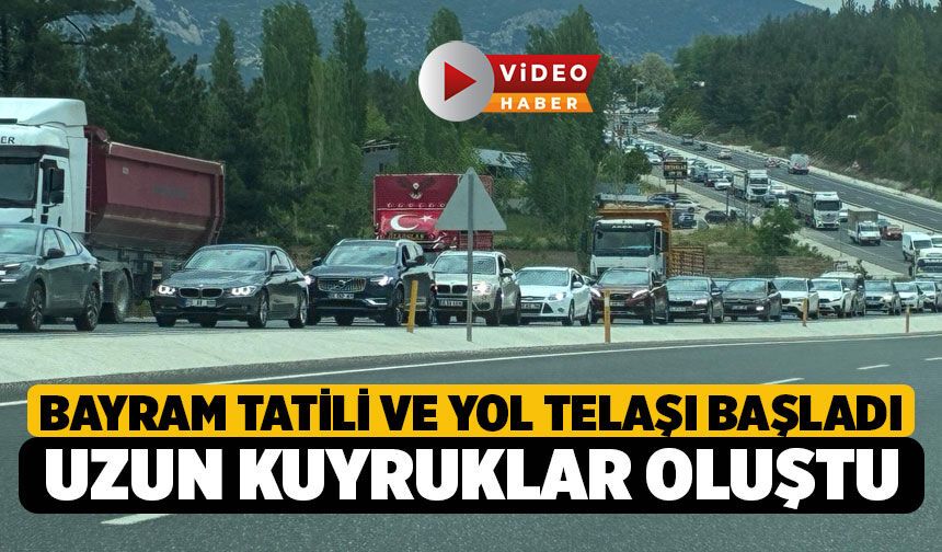 Denizli'de Bayram Tatiliyle Birlikte Trafik Telaşı da Başladı, Cankurtaran'da Kuyruk Oluştu