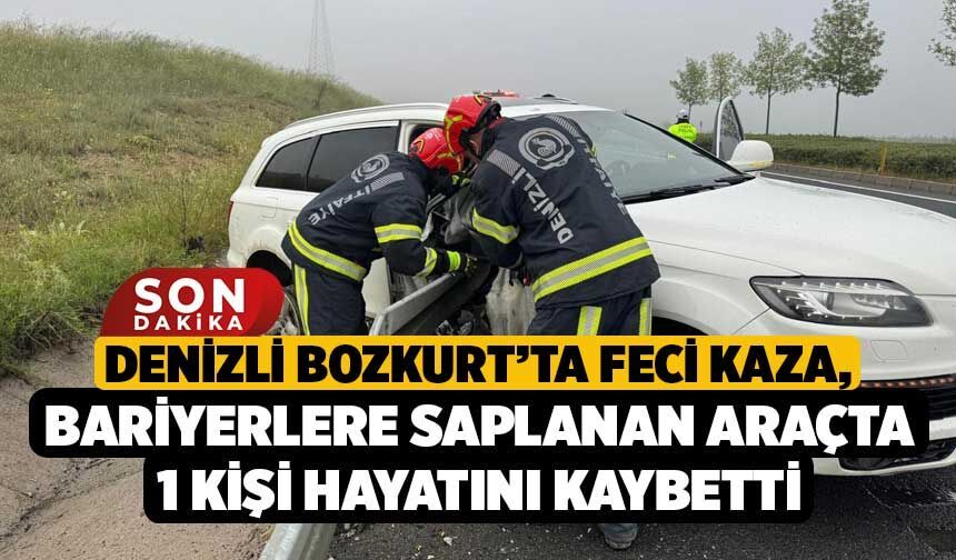 Denizli Bozkurt’ta Feci Kaza, Bariyerlere Saplanan Araçta 1 Kişi Hayatını Kaybetti