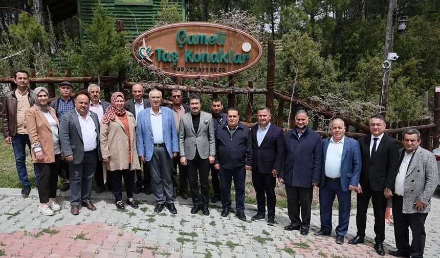 Denizli Çameli’de Yenimahalle Göleti projesi değerlendirildi, AK Parti heyeti sahada