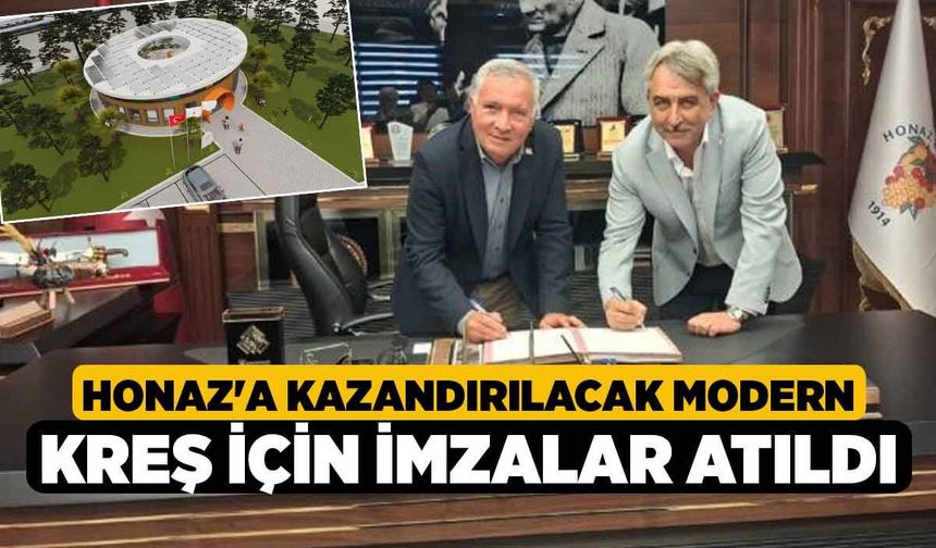Honaz'a kazandırılacak modern kreş için imzalar atıldı