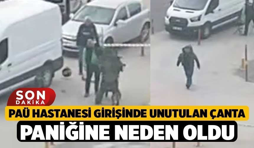 PAÜ Hastanesi girişinde unutulan çanta paniğine neden oldu